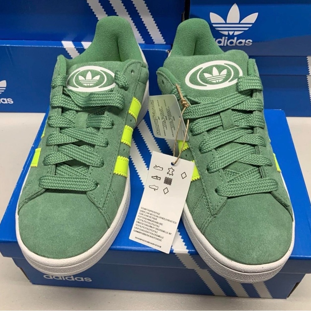 Adidas Campus 00s J Casual Shoe / Green White / IF3967 Brand New